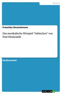 Das musikalische Hörspiel "Sabinchen" von Paul Hindemith_cover