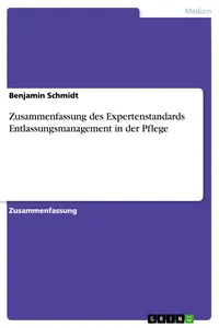 Zusammenfassung des Expertenstandards Entlassungsmanagement in der Pflege_cover