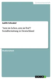 "Arm im Leben, arm im Tod"? Sozialbestattung in Deutschland_cover