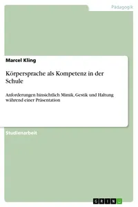 Körpersprache als Kompetenz in der Schule_cover