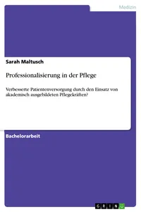Professionalisierung in der Pflege_cover