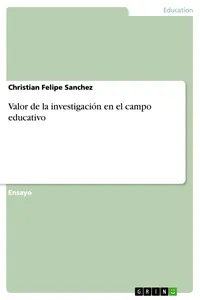 Valor de la investigación en el campo educativo_cover