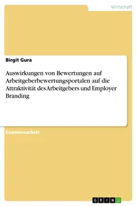 Auswirkungen von Bewertungen auf Arbeitgeberbewertungsportalen auf die Attraktivität des Arbeitgebers und Employer Branding_cover