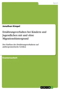 Ernährungsverhalten bei Kindern und Jugendlichen mit und ohne Migrationshintergrund_cover