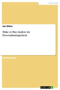 Make or Buy Analyse im Personalmanagement_cover