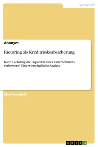 Factoring als Kreditrisikoabsicherung_cover