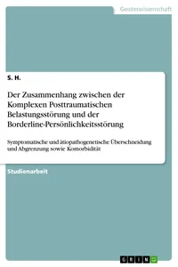 Der Zusammenhang zwischen der Komplexen Posttraumatischen Belastungsstörung und der Borderline-Persönlichkeitsstörung_cover