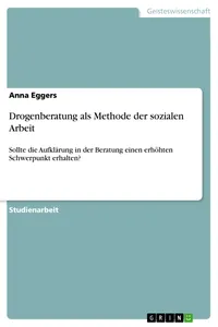 Drogenberatung als Methode der sozialen Arbeit_cover