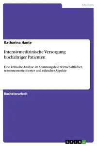 Intensivmedizinische Versorgung hochaltriger Patienten_cover