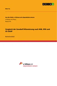 Vergleich der Goodwill Bilanzierung nach HGB, IFRS und US GAAP_cover