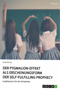 Der Pygmalion-Effekt als Erscheinungsform der Self-Fulfilling Prophecy_cover