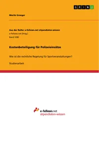 Kostenbeteiligung für Polizeieinsätze_cover