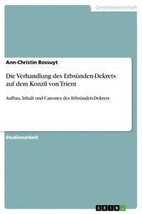 Die Verhandlung des Erbsünden-Dekrets auf dem Konzil von Trient_cover