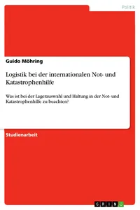 Logistik bei der internationalen Not- und Katastrophenhilfe_cover