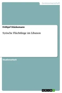 Syrische Flüchtlinge im Libanon_cover