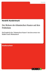 Der Rekurs des Islamischen Staates auf den Frühislam_cover