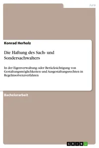 Die Haftung des Sach- und Sondersachwalters_cover