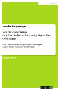 Von mittelalterlichen Geschlechterhierarchien und gottgewollten Ordnungen_cover