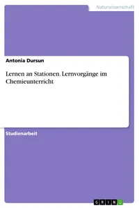 Lernen an Stationen. Lernvorgänge im Chemieunterricht_cover