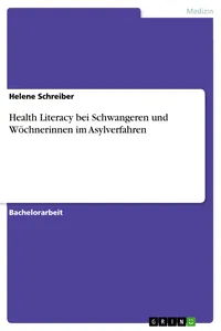Health Literacy bei Schwangeren und Wöchnerinnen im Asylverfahren_cover