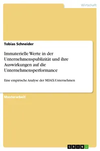 Immaterielle Werte in der Unternehmenspublizität und ihre Auswirkungen auf die Unternehmensperformance_cover