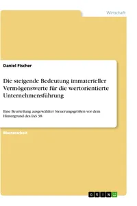 Die steigende Bedeutung immaterieller Vermögenswerte für die wertorientierte Unternehmensführung_cover