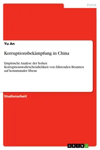 Korruptionsbekämpfung in China_cover