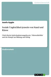 Soziale Ungleichheit jenseits von Stand und Klasse_cover