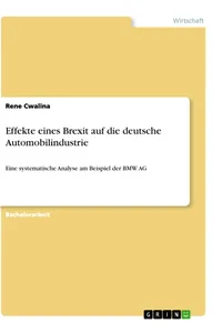 Effekte eines Brexit auf die deutsche Automobilindustrie_cover