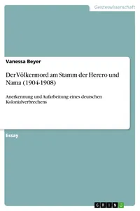Der Völkermord am Stamm der Herero und Nama_cover
