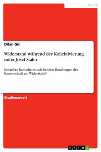 Widerstand während der Kollektivierung unter Josef Stalin_cover