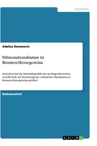 Ethnonationalismus in Bosnien-Herzegowina_cover