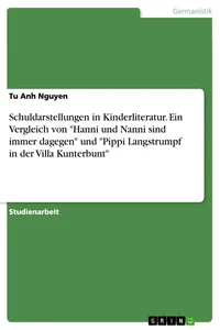 Schuldarstellungen in Kinderliteratur. Ein Vergleich von "Hanni und Nanni sind immer dagegen" und "Pippi Langstrumpf in der Villa Kunterbunt"_cover