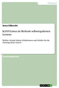 KANN-Listen als Methode selbstregulierten Lernens_cover