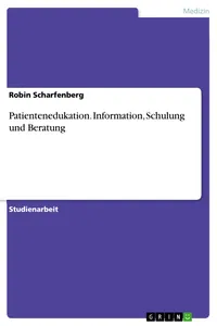 Patientenedukation. Information, Schulung und Beratung_cover