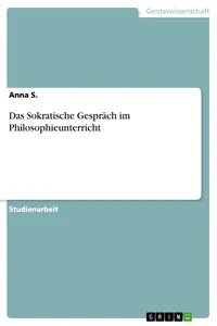 Das Sokratische Gespräch im Philosophieunterricht_cover