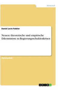Neuere theoretische und empirische Erkenntnisse zu Regierungsschuldenkrisen_cover