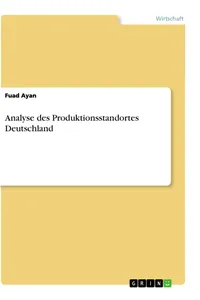 Analyse des Produktionsstandortes Deutschland_cover