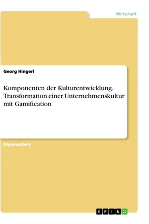 Komponenten der Kulturentwicklung. Transformation einer Unternehmenskultur mit Gamification