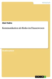 Kommunikation als Risiko im Finanzwesen_cover