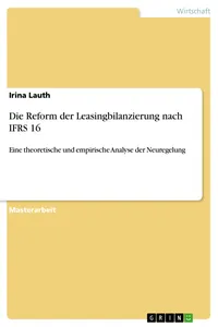 Die Reform der Leasingbilanzierung nach IFRS 16_cover