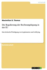 Die Regulierung der Rechnungslegung in der EU_cover