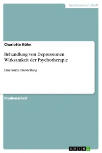 Behandlung von Depressionen. Wirksamkeit der Psychotherapie_cover
