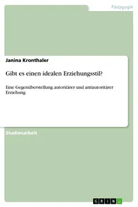 Gibt es einen idealen Erziehungsstil?_cover