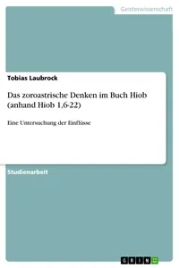 Das zoroastrische Denken im Buch Hiob_cover