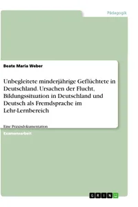 Unbegleitete minderjährige Geflüchtete in Deutschland. Ursachen der Flucht, Bildungssituation in Deutschland und Deutsch als Fremdsprache im Lehr-Lernbereich_cover