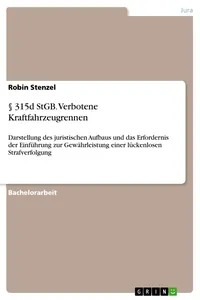 § 315d StGB. Verbotene Kraftfahrzeugrennen_cover
