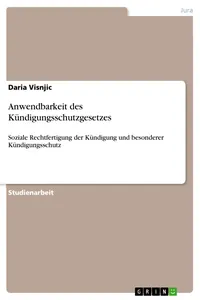 Anwendbarkeit des Kündigungsschutzgesetzes_cover