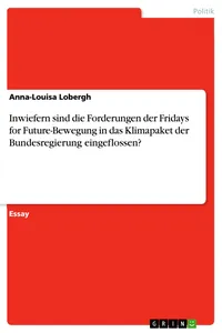 Inwiefern sind die Forderungen der Fridays for Future-Bewegung in das Klimapaket der Bundesregierung eingeflossen?_cover