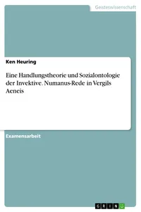 Eine Handlungstheorie und Sozialontologie der Invektive. Numanus-Rede in Vergils Aeneis